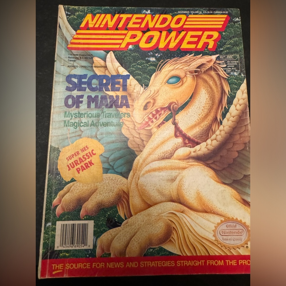 Nintendo power volume 54 - Secret of Mana w Batman poster